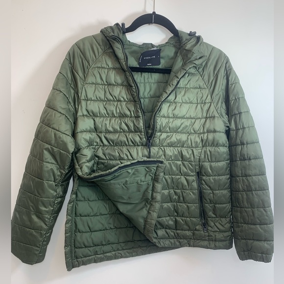Everlane Women's Black Jacket Lightweight Half-zip
Puffer.Size S,Green.Pre-owned - Picture 3 of 9